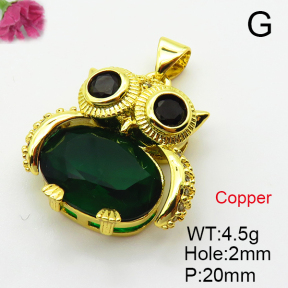 Fashion Copper Pendant  Cubic Zirconia  XFPC03587baka-L024