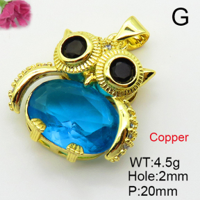 Fashion Copper Pendant  Cubic Zirconia  XFPC03590baka-L024