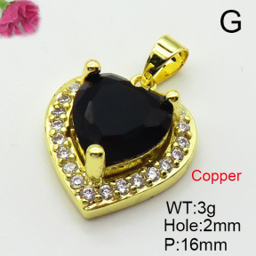 Fashion Copper Pendant  Cubic Zirconia  XFPC03593aajl-L024