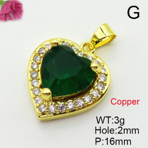 Fashion Copper Pendant  Cubic Zirconia  XFPC03595aajl-L024