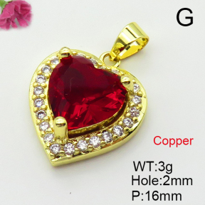 Fashion Copper Pendant  Cubic Zirconia  XFPC03596aajl-L024