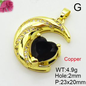 Fashion Copper Pendant  Cubic Zirconia  XFPC03602baka-L024