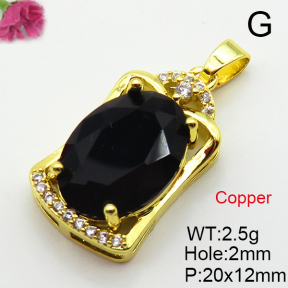 Fashion Copper Pendant  Cubic Zirconia  XFPC03613aajl-L024