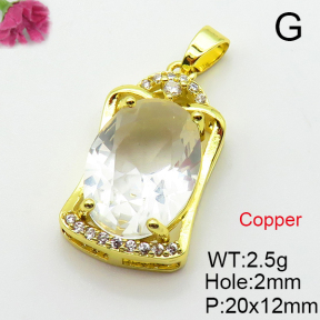 Fashion Copper Pendant  Cubic Zirconia  XFPC03614aajl-L024