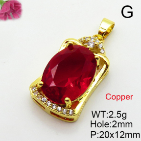 Fashion Copper Pendant  Cubic Zirconia  XFPC03616aajl-L024