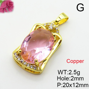 Fashion Copper Pendant  Cubic Zirconia  XFPC03617aajl-L024