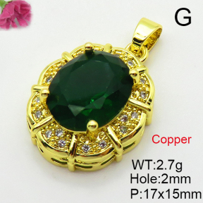 Fashion Copper Pendant  Cubic Zirconia  XFPC03620aajl-L024