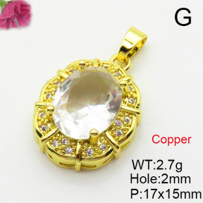 Fashion Copper Pendant  Cubic Zirconia  XFPC03622aajl-L024
