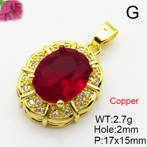 Fashion Copper Pendant  Cubic Zirconia  XFPC03623aajl-L024