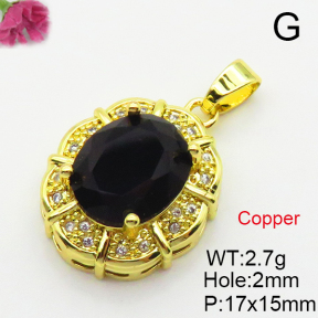 Fashion Copper Pendant  Cubic Zirconia  XFPC03624aajl-L024