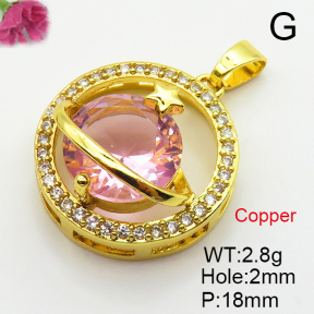Fashion Copper Pendant  Cubic Zirconia  XFPC03626aajl-L024
