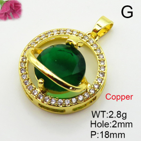 Fashion Copper Pendant  Cubic Zirconia  XFPC03627aajl-L024