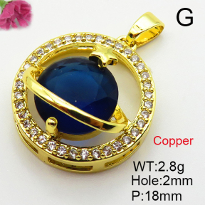 Fashion Copper Pendant  Cubic Zirconia  XFPC03628aajl-L024