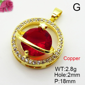 Fashion Copper Pendant  Cubic Zirconia  XFPC03630aajl-L024