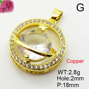 Fashion Copper Pendant  Cubic Zirconia  XFPC03631aajl-L024