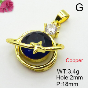 Fashion Copper Pendant  Cubic Zirconia  XFPC03633avja-L024