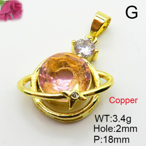 Fashion Copper Pendant  Cubic Zirconia  XFPC03634avja-L024