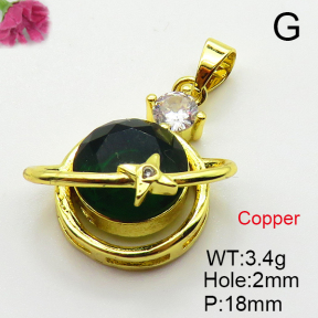 Fashion Copper Pendant  Cubic Zirconia  XFPC03635avja-L024