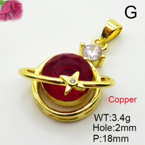 Fashion Copper Pendant  Cubic Zirconia  XFPC03636avja-L024