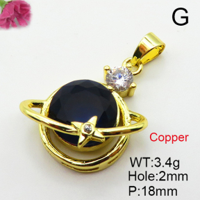 Fashion Copper Pendant  Cubic Zirconia  XFPC03637avja-L024