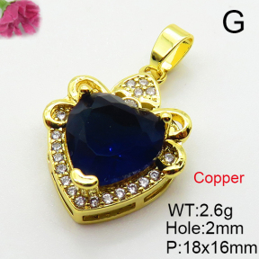 Fashion Copper Pendant  Cubic Zirconia  XFPC03640aajl-L024