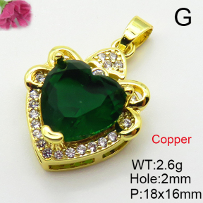 Fashion Copper Pendant  Cubic Zirconia  XFPC03642aajl-L024