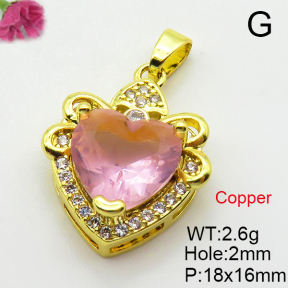 Fashion Copper Pendant  Cubic Zirconia  XFPC03643aajl-L024