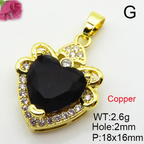 Fashion Copper Pendant  Cubic Zirconia  XFPC03644aajl-L024