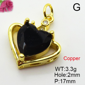 Fashion Copper Pendant  Cubic Zirconia  XFPC03647avja-L024