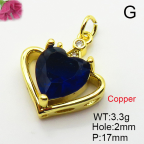 Fashion Copper Pendant  Cubic Zirconia  XFPC03649avja-L024