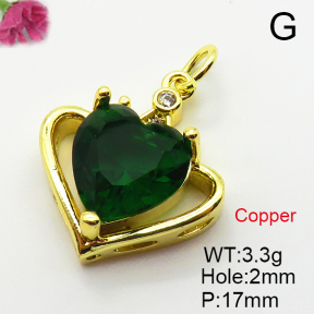 Fashion Copper Pendant  Cubic Zirconia  XFPC03650avja-L024