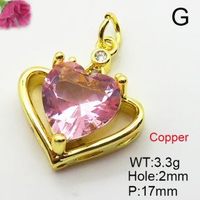 Fashion Copper Pendant  Cubic Zirconia  XFPC03652avja-L024