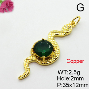 Fashion Copper Pendant  Cubic Zirconia  XFPC03654avja-L024