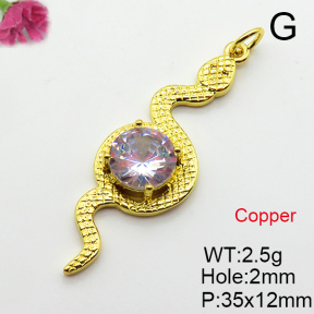 Fashion Copper Pendant  Cubic Zirconia  XFPC03656avja-L024