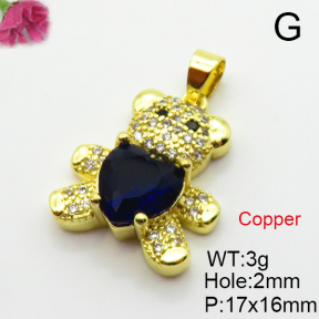 Fashion Copper Pendant  Cubic Zirconia  XFPC03660aajl-L024