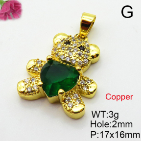 Fashion Copper Pendant  Cubic Zirconia  XFPC03661aajl-L024