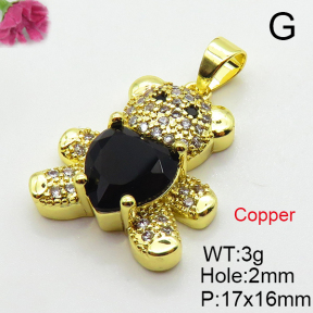 Fashion Copper Pendant  Cubic Zirconia  XFPC03664aajl-L024