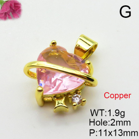 Fashion Copper Pendant  Cubic Zirconia  XFPC03666avja-L024