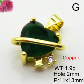 Fashion Copper Pendant  Cubic Zirconia  XFPC03667avja-L024