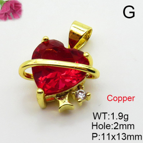 Fashion Copper Pendant  Cubic Zirconia  XFPC03668avja-L024