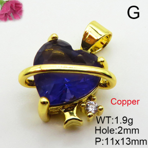 Fashion Copper Pendant  Cubic Zirconia  XFPC03671avja-L024
