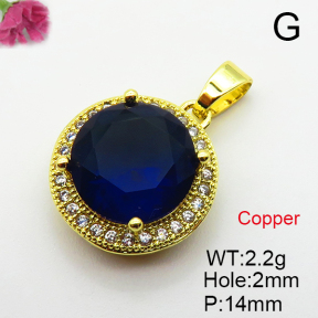 Fashion Copper Pendant  Cubic Zirconia  XFPC03674aajl-L024