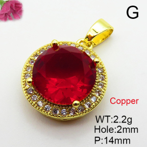 Fashion Copper Pendant  Cubic Zirconia  XFPC03676aajl-L024