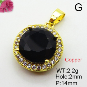 Fashion Copper Pendant  Cubic Zirconia  XFPC03678aajl-L024