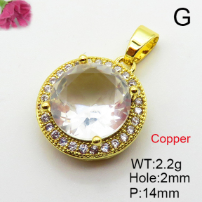 Fashion Copper Pendant  Cubic Zirconia  XFPC03679aajl-L024