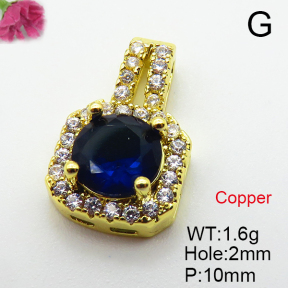 Fashion Copper Pendant  Cubic Zirconia  XFPC03684avja-L024