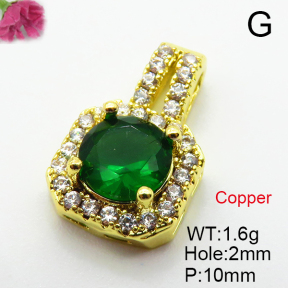 Fashion Copper Pendant  Cubic Zirconia  XFPC03685avja-L024