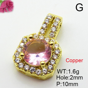 Fashion Copper Pendant  Cubic Zirconia  XFPC03686avja-L024