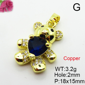 Fashion Copper Pendant  Cubic Zirconia  XFPC03688aajl-L024