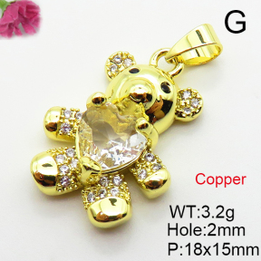 Fashion Copper Pendant  Cubic Zirconia  XFPC03691aajl-L024